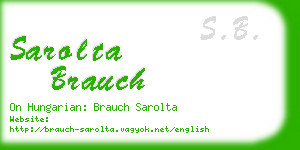 sarolta brauch business card
